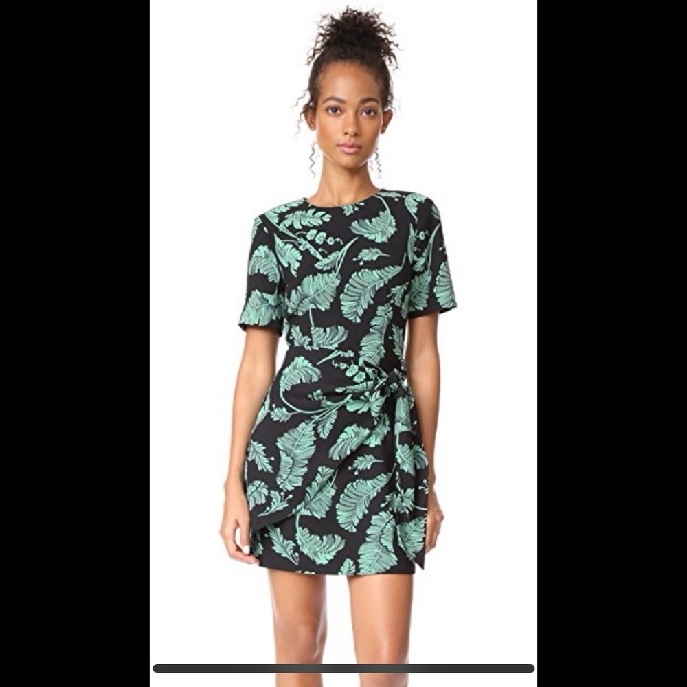 CINQ À SEPT Bia Palm Print Dress Sz 4